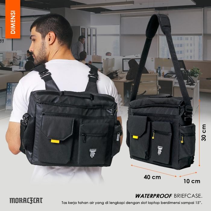 Moral Flat OfficialTas Laptop Anti AirTas RanselBackpackMessenger bagW