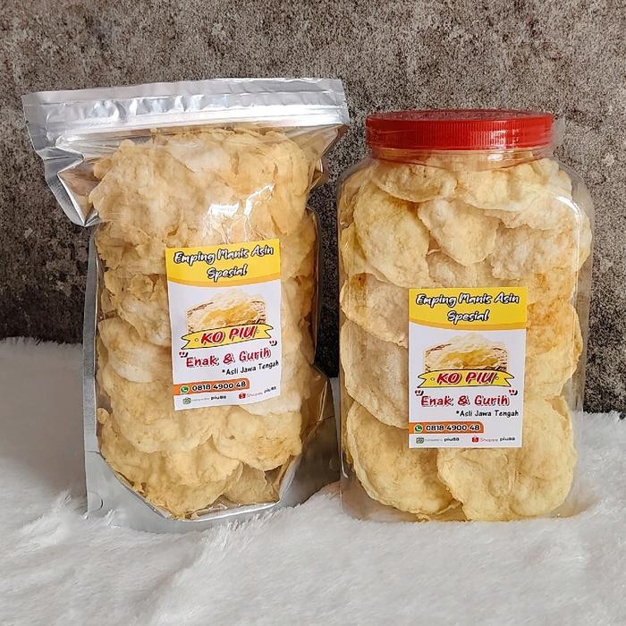 

Emping Manis Asin Goreng Toples 4Ltr / Pouch Keripik Snack Cemilan Food