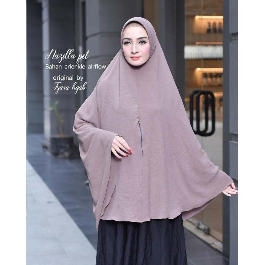 Jilbab Instan Bergo Nazilla Pet Jumbo Haji Umroh By Tyara Hijab