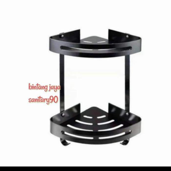 Terpopuler Rak Sudut Aluminium Hitam Rak Sudut Sabun Botol Aluminium Hitam