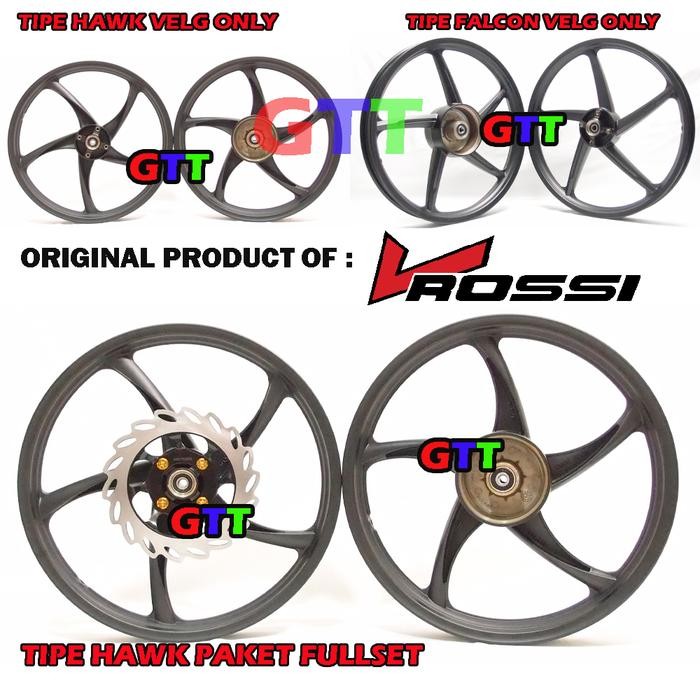 VELG RACING VROSSI HONDA KARISMA DAN SUPRA X 125 REM BELAKANG TROMOL