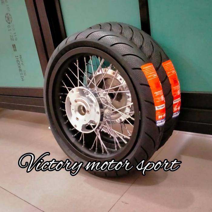 velg jari jari Nmax aerox pcx 150 pcx 160 adv 150 velg v rossi 215 250 14 plus ban Maxis Motorcycle