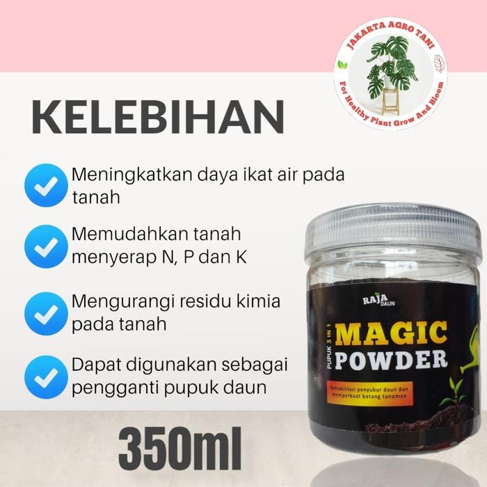 Asam Humat Magic Powder Pupuk Pembenah Media Tanam Serbuk 350 Gram