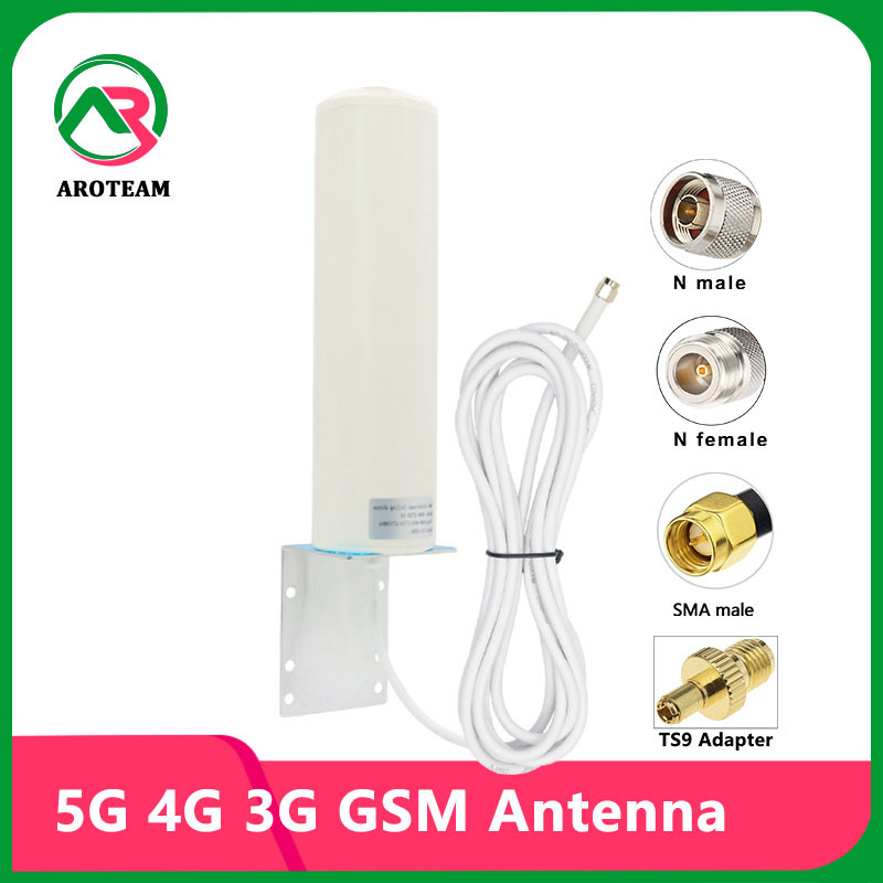 5G 4G Lte 3G Gsm High Gain 18Dbi External Omni Wifi Antenna Ip67 Waterproof Outdoor Aerial With Ts9
