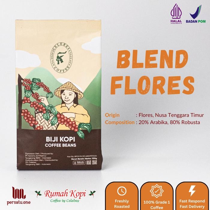 

[Celebes Coffee] Kopi Blend Flores Bubuk/Biji/Espresso 250 Gram #Gratisongkir #Sale #Discount