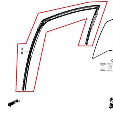 Karet Chanel Run Kaca Pintu Belakang Hrv 2015-2021 Original Gratisongkir