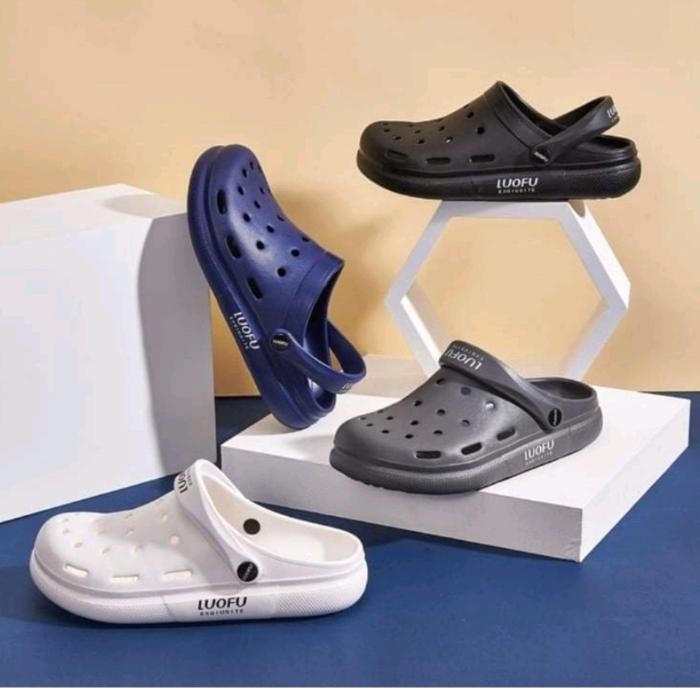 Terbaru Sandal Baim Pria Wanita Luofu E6201 Sandal Luofu Jelly Unisex 36-44
