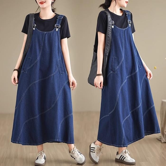 baju kodok jeans wanita overall wanita korean style jumpsuit rok wanita korean style longgar