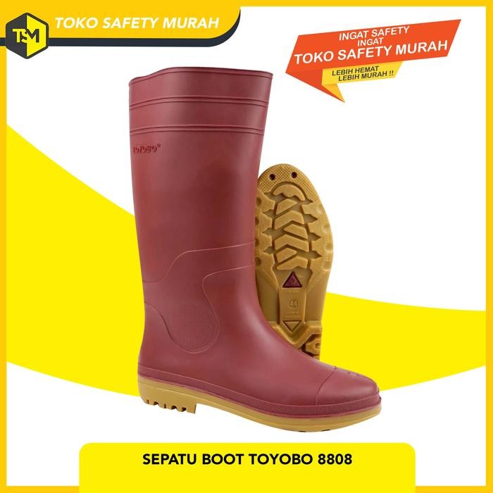 Terbaru Sepatu Boot Tinggi Pvc Karet Proyek Toyobo 8808 Size 38-44
