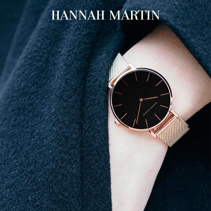 Hannah Martin Jam Tangan Wanita 100% Original Tahan Air Cewek Quartz Arloji Ch36W Watches