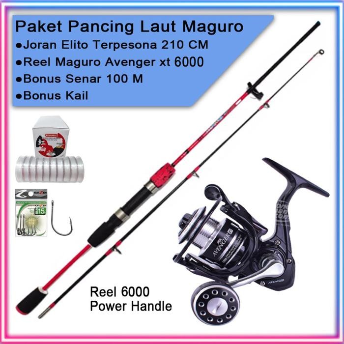 Paket Pancing Laut Maguro Avenger xt Joran Elito Style 210 CM