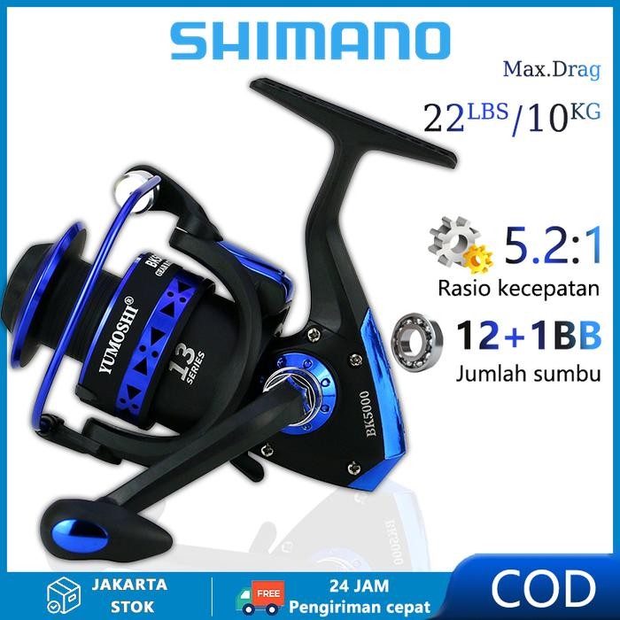 Reel Pancing Metal SERI BK1000 - 7000 Max Drag 30Kg reel pancing murah