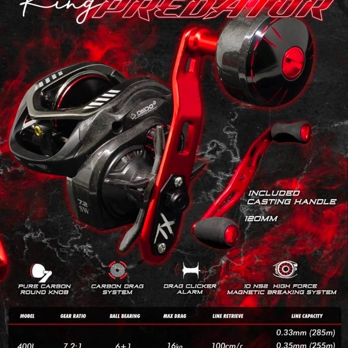 Reel daido king predator 400 L baitcasting type overhead jigging xl