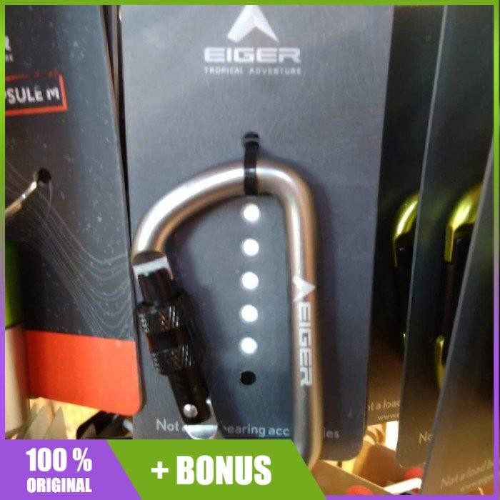 Jual [READY] Carabiner Eiger 8mm Screw Lock Grey Abu IRG0192 35rb