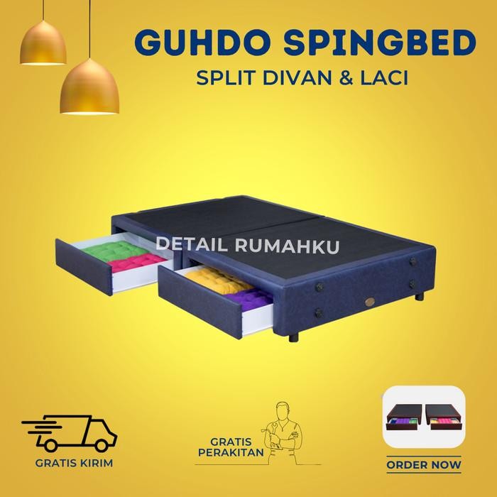 Dipan Divan Split 2 Laci 140X200 Cm Tanpa Sandaran