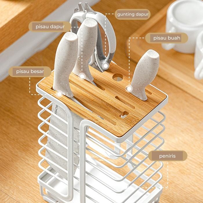 

TECHOJU Knife Holder Tempat Penyimpanan Pisau Dapur Rak Pisau Kitchen Knife Nordic Style Minimalis