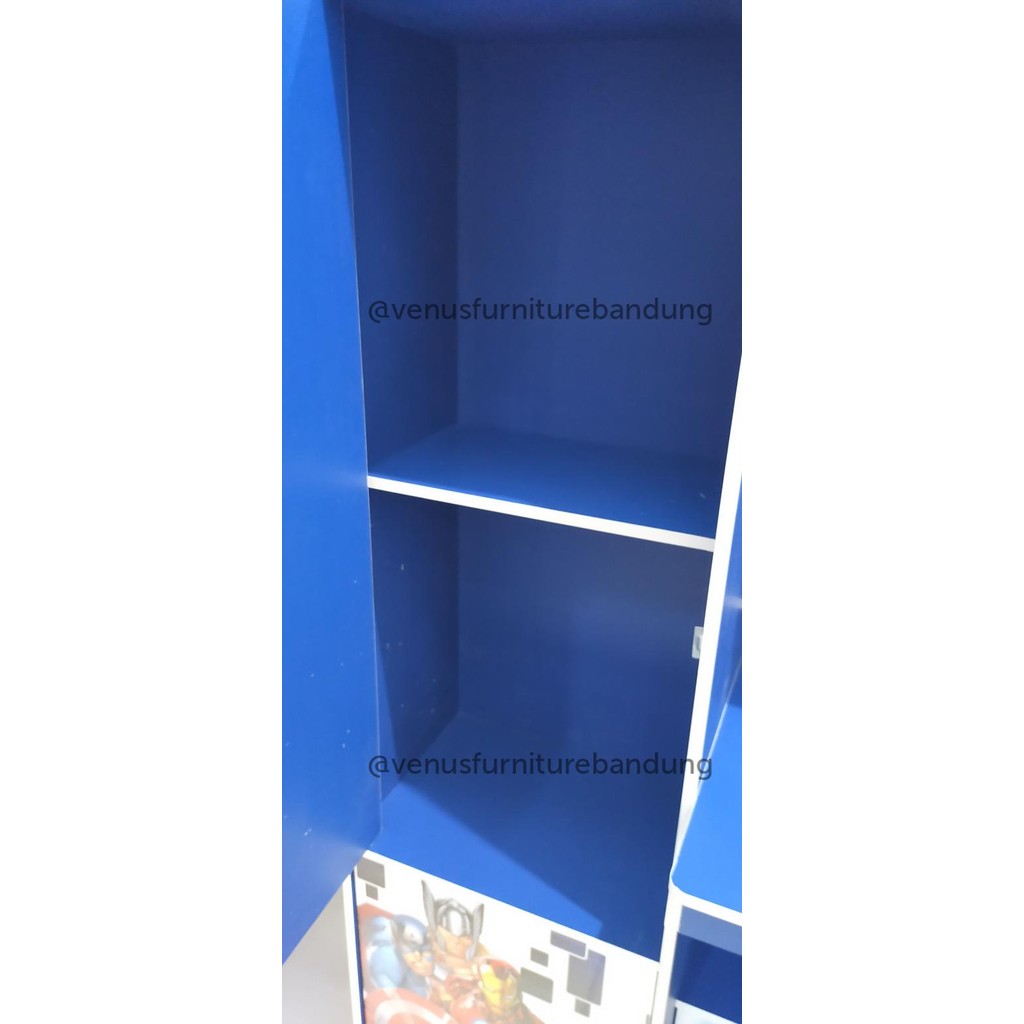 Meja Belajar Rak Buku Anak Laki Avengers Captain America Hulk Bandung