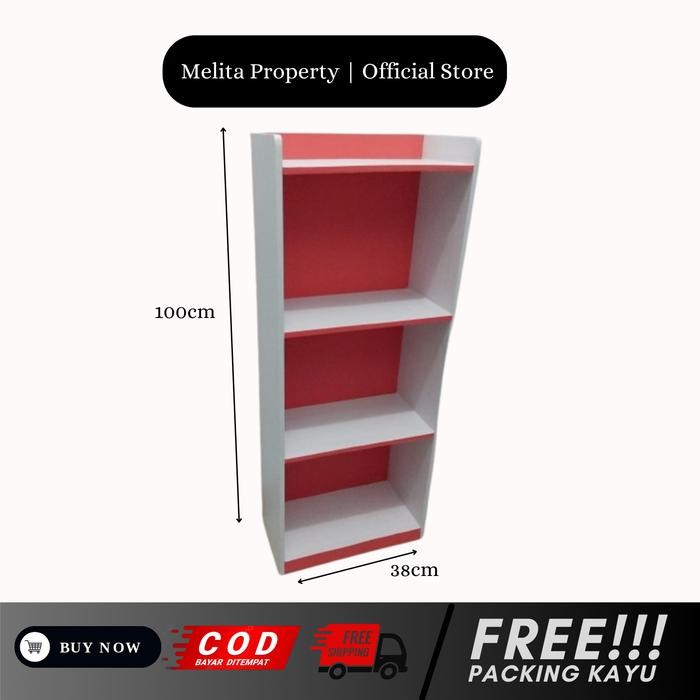 Rak Susun Multifungsi / Rak Kayu Penyimpanan Tas Furniture - 100 X 38 X 18Cm