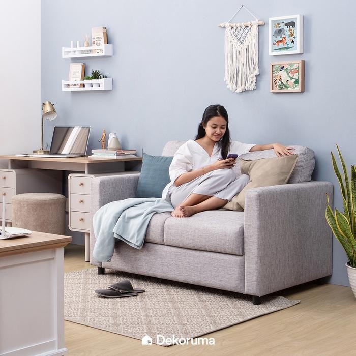 Dekoruma Hiroi Sofa Minimalis Storage 2 Seater Sofa Multi Fungsi