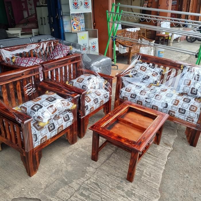 Set Kursi Kayu Minimalis Ruang Tamu 211