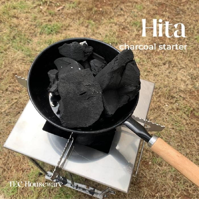 

TECHITA Alat Panggangan Portable Arang Pegangan Kayu Panci Wadah Arang