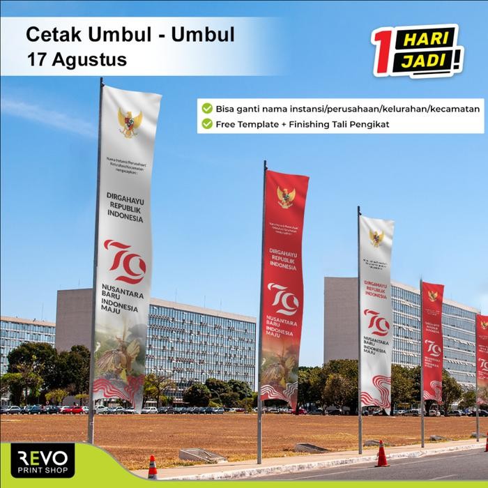 Umbul Umbul Bendera Hut Ri/Spanduk Hut Ri/Spanduk Kain/Spanduk 17An Pasti Promo