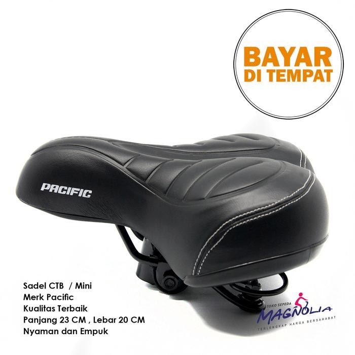 Sadel Sepeda Lipat CTB Empuk Lebar dgn Per / Pegas Jok Sadle Sepeda