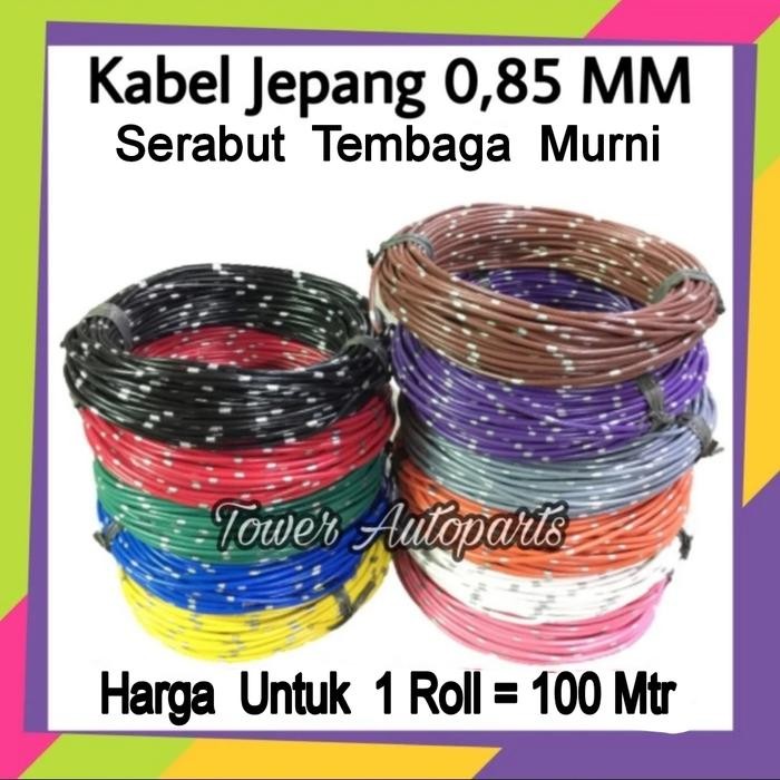 Terlaris Kabel Bintik 0.85 Mm X 100 Mtr Kabel Bodi Mobil Motor Serabut Tembaga