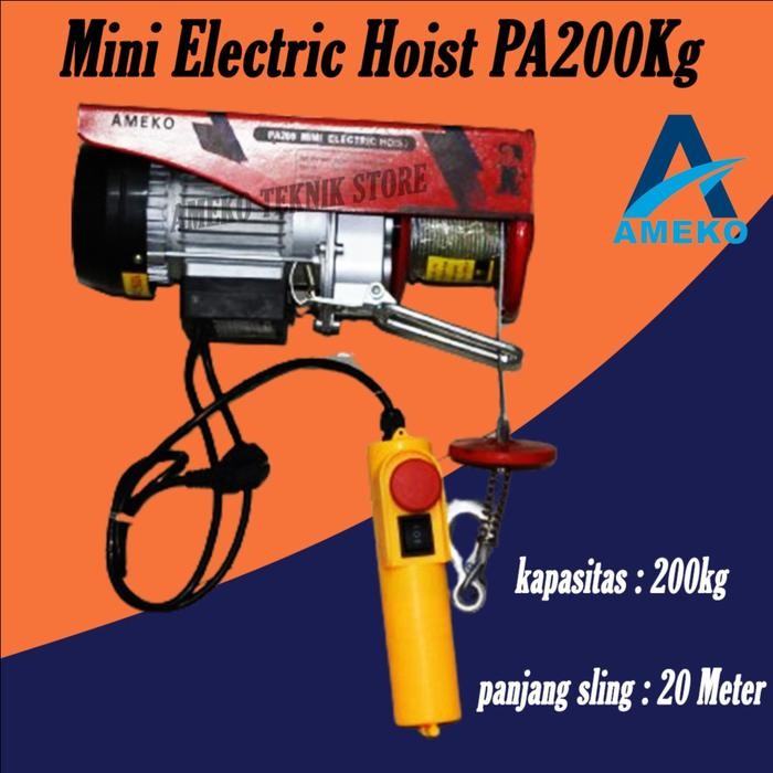 Katrol Listrik 200kg Hoist Katrol PA 200
