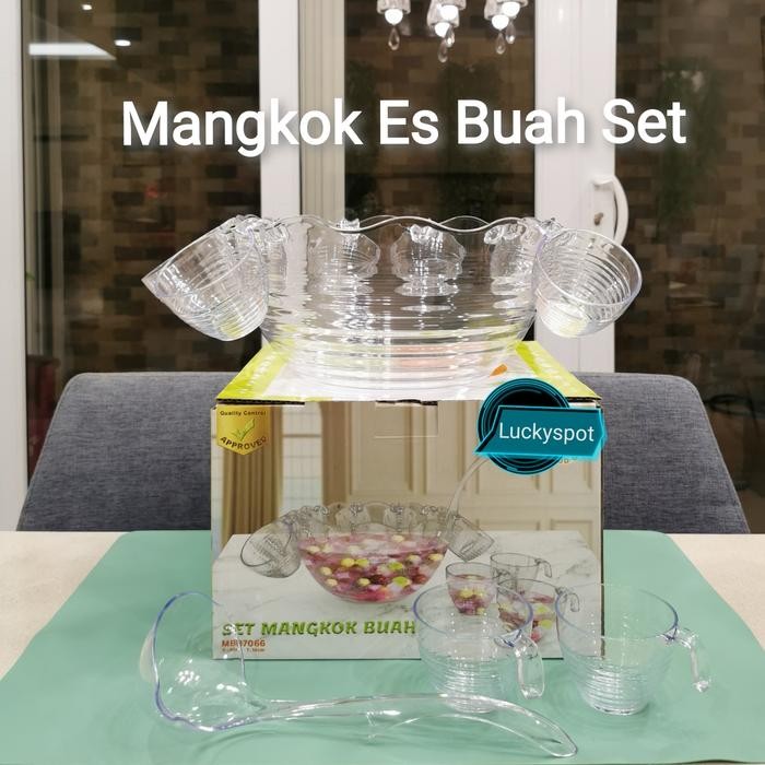 Mangkok es buah set / Mangkok Cocktail set / Tempat es buah set