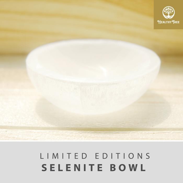 Natural Batu Kristal Marocco Selenite Bowl untuk Energy Cleansing