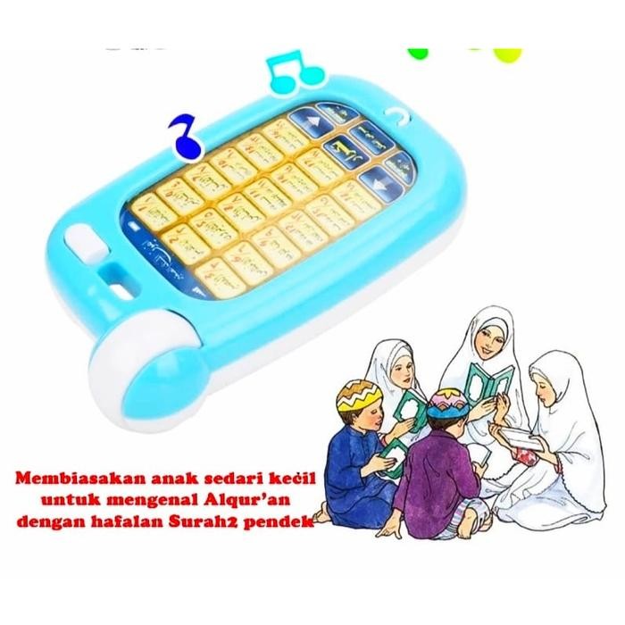 [ MJ ] Mainan Edukasi Anak HP Muslim Musik Suara Alqur'an / Arabic Learning Machine - 660-075