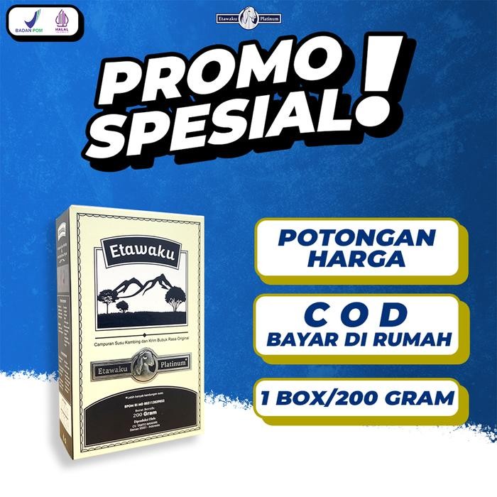 

ETAWAKU PLATINUM PAKET 1 BOX SUSU KAMBING ETAWA BUBUK Minuman Serbuk Dairy Milk