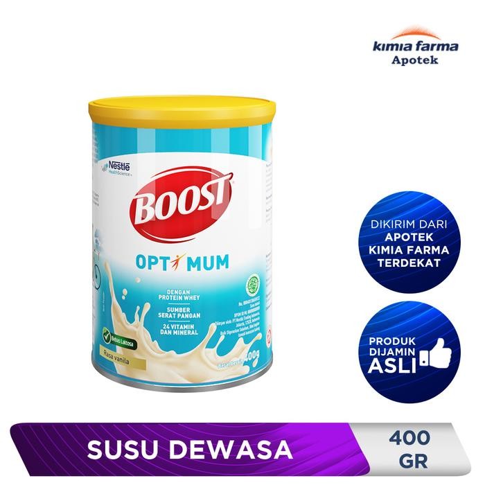

BOOST OPTIMUM VANILLA 400 GR / SUSU DEWASA / KIMIA FARMA