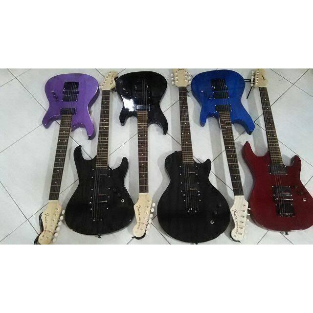 gitar listrik melodi fender aneka warna