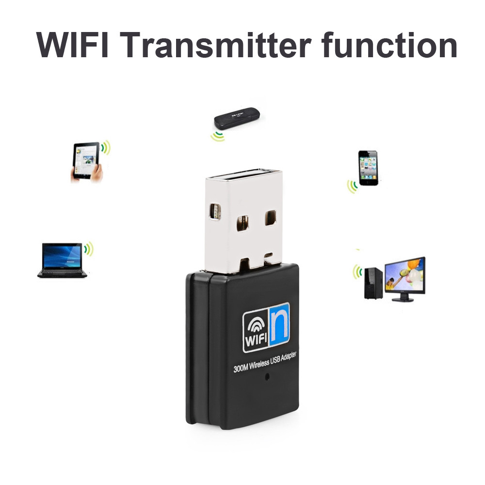 Wireless Mini USB Wifi Adapter 802.11N 300Mbps USB2.0 Receiver Dongle Network Card For Windows 7 8