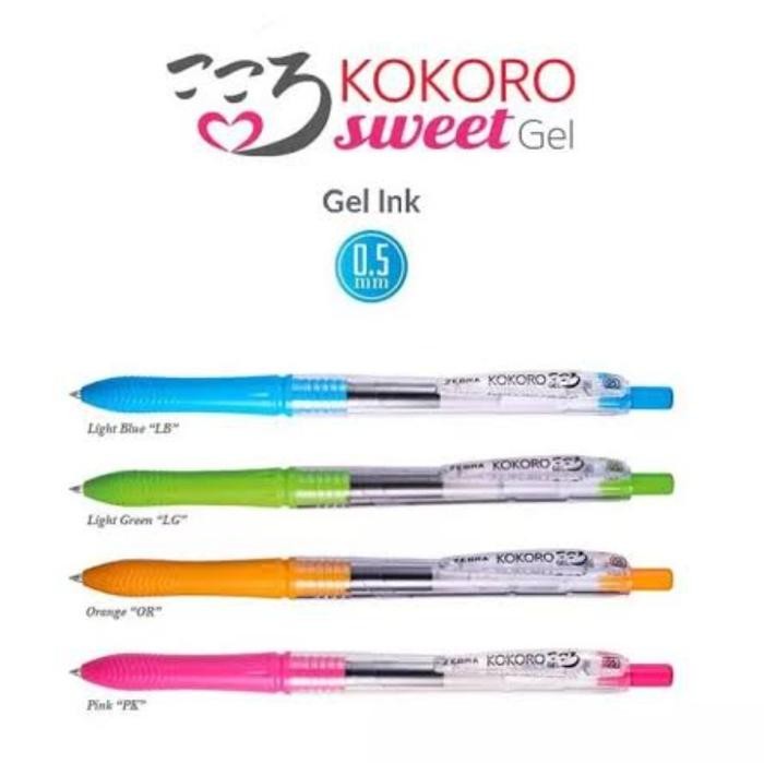 

Ready- Gel Pen Kokoro Sweet Tinta Hitam 0.5Mm Isi 6Pcs/8Pcs/12Pcs Pena