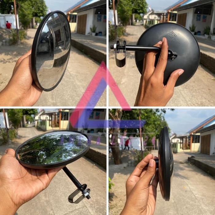 KACA SPION BULAT BUNDAR CEMBUNG UNIVERSAL 7 INCH 17,8 CM UNTUK TRUK LOHAN DAN FUSO Aksesoris