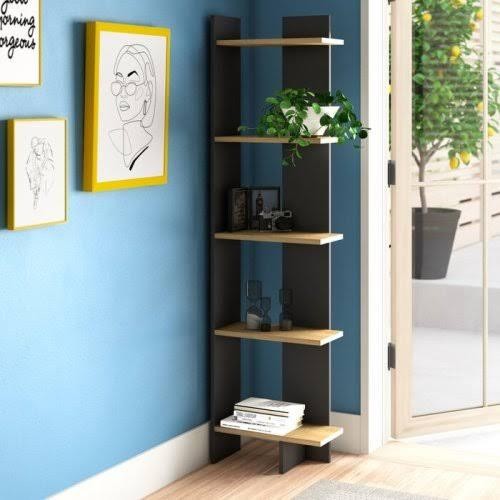 Rak Sudut Ruang Tamu/Rak Buku Dinding Sudut/Rak Bunga