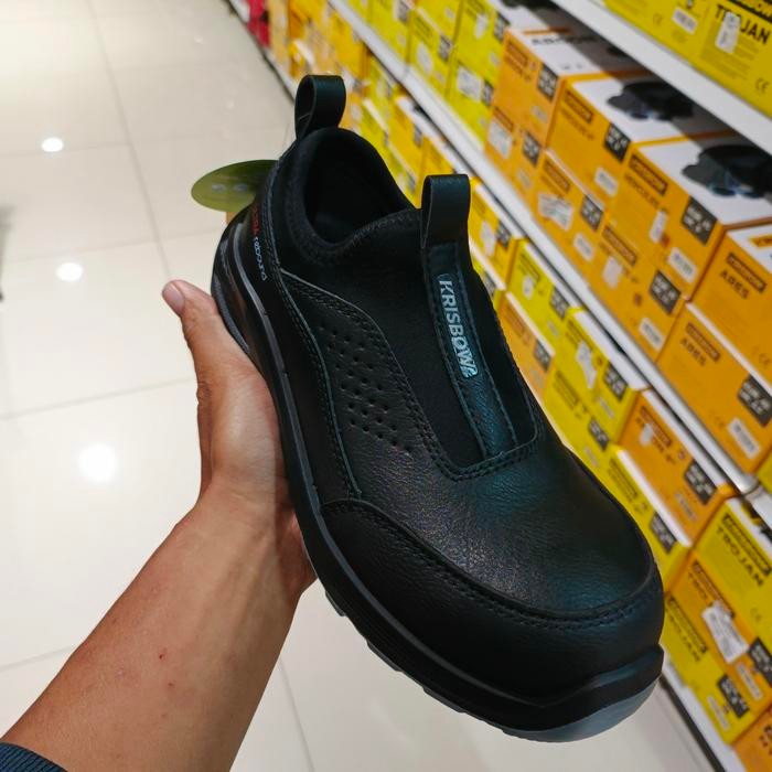 Krisbow Sefety Shoes Chronos /Sepatu Safety/Pengaman/Kerja Tanpa Tali Tbk