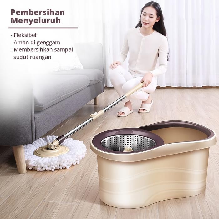 Alat Pel Pembersih Lantai Putar / Spin Mop Super Ultra Magic Twist Pasti Ori