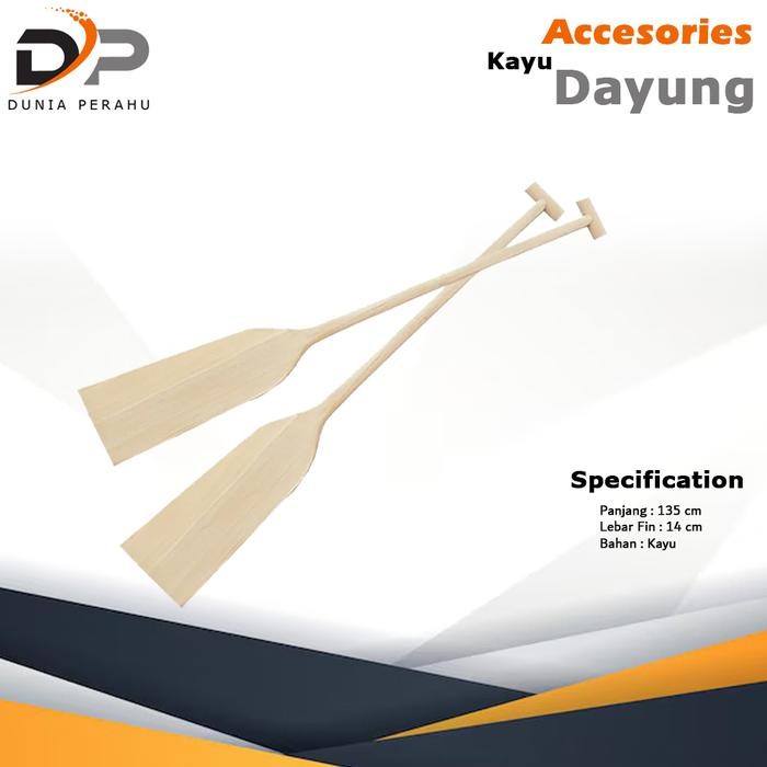 dayung kayu panjang 135 cm