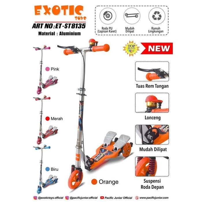 Skuter injak musik anak exotic ST 8135 ST8135 otoped sekuter scooter