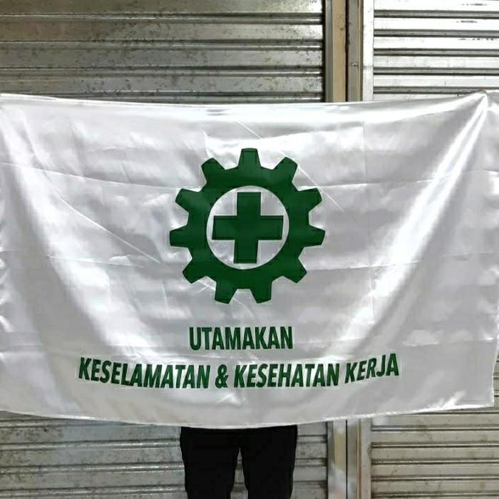 bendera k3 ukuran 135 x 90 satin