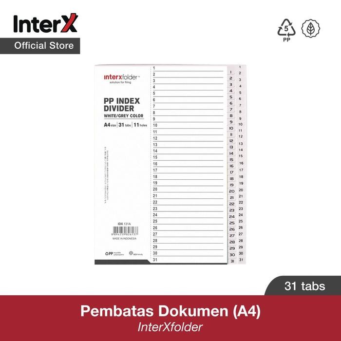 

InterX Index Divider A4/1-31