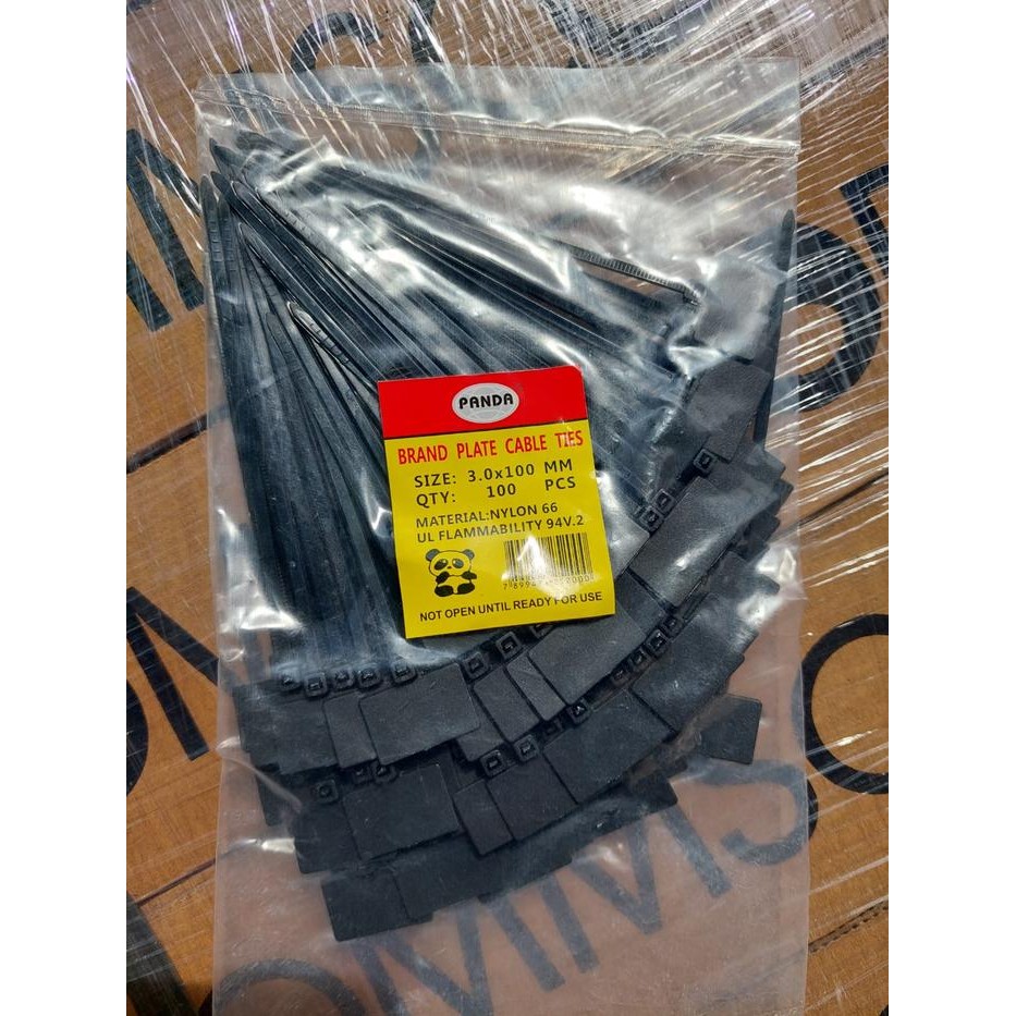 

Kabel ties label nylon marker 1 Pack warna HITAM ONLY label tie maker