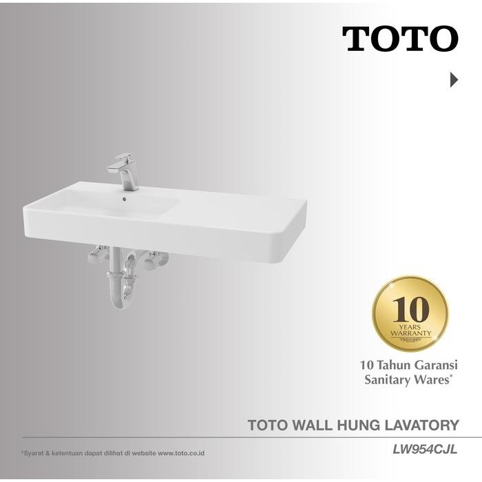 Toto Wall Hung Lavatory / Wastafel Lw954Cjl