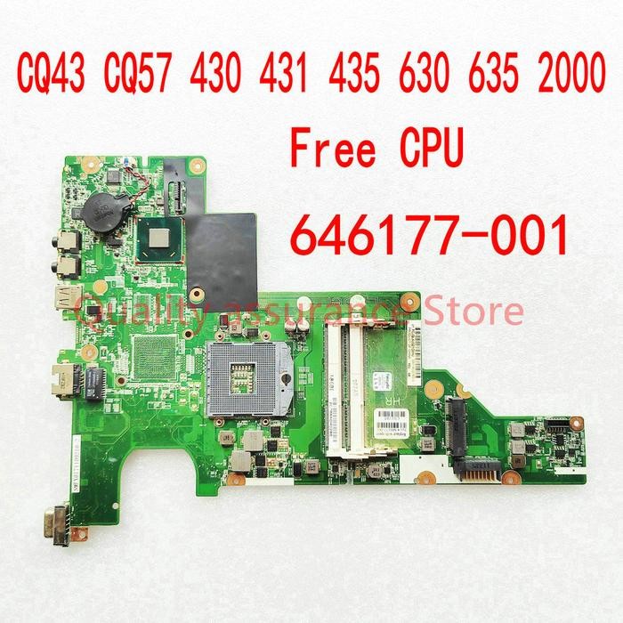646177-001 Mainboard For HP CQ43 CQ57 2000 430 431 435 630 635 Laptop Motherboard HM65 DDR3 Free CPU