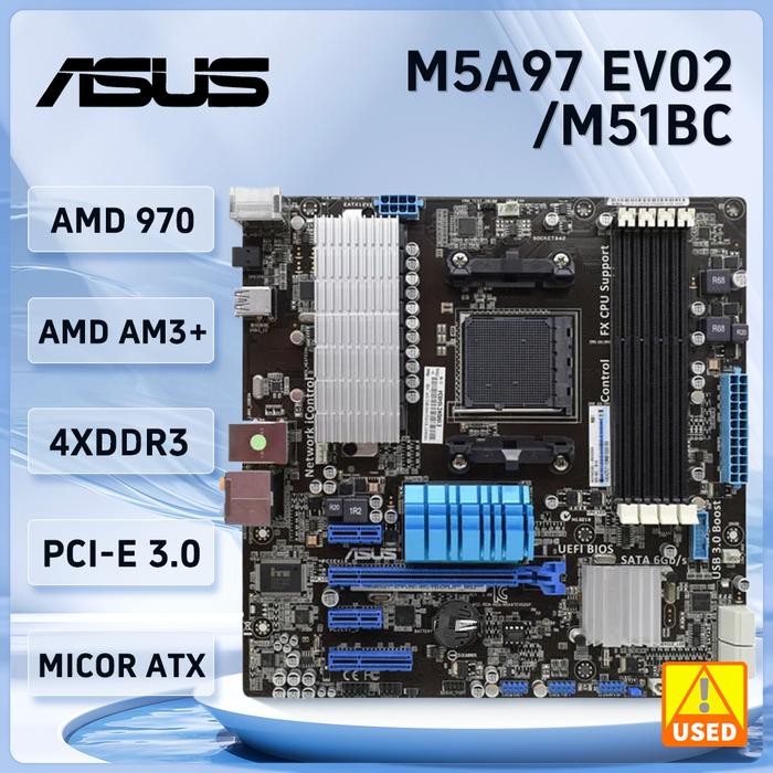 ASUS M5A97 EVO2/M52BC Motherboard Socket AM3+ AMD 970 DDR3 32GB support Athlon IIX2 265 460 cpu SATA