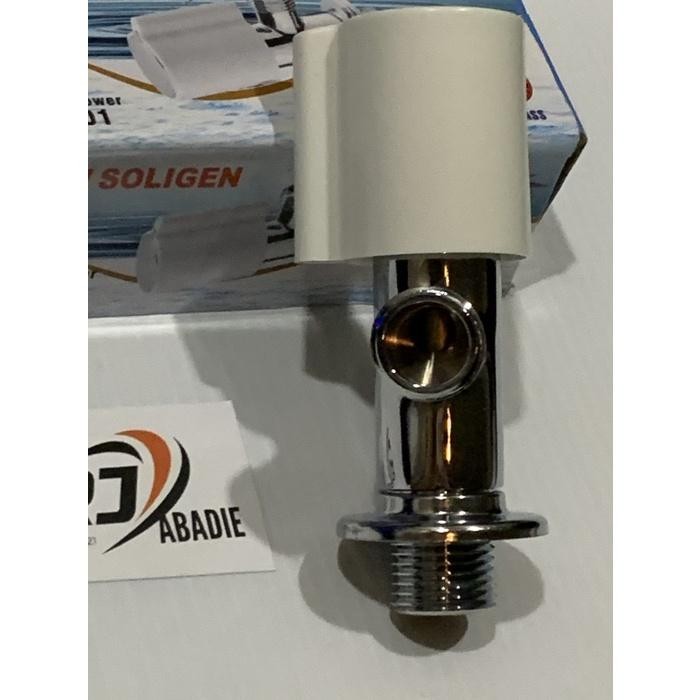 Stop Kran Keran Shower F Kuningan Chrome + Pvc Plastik Soligen Sy-201